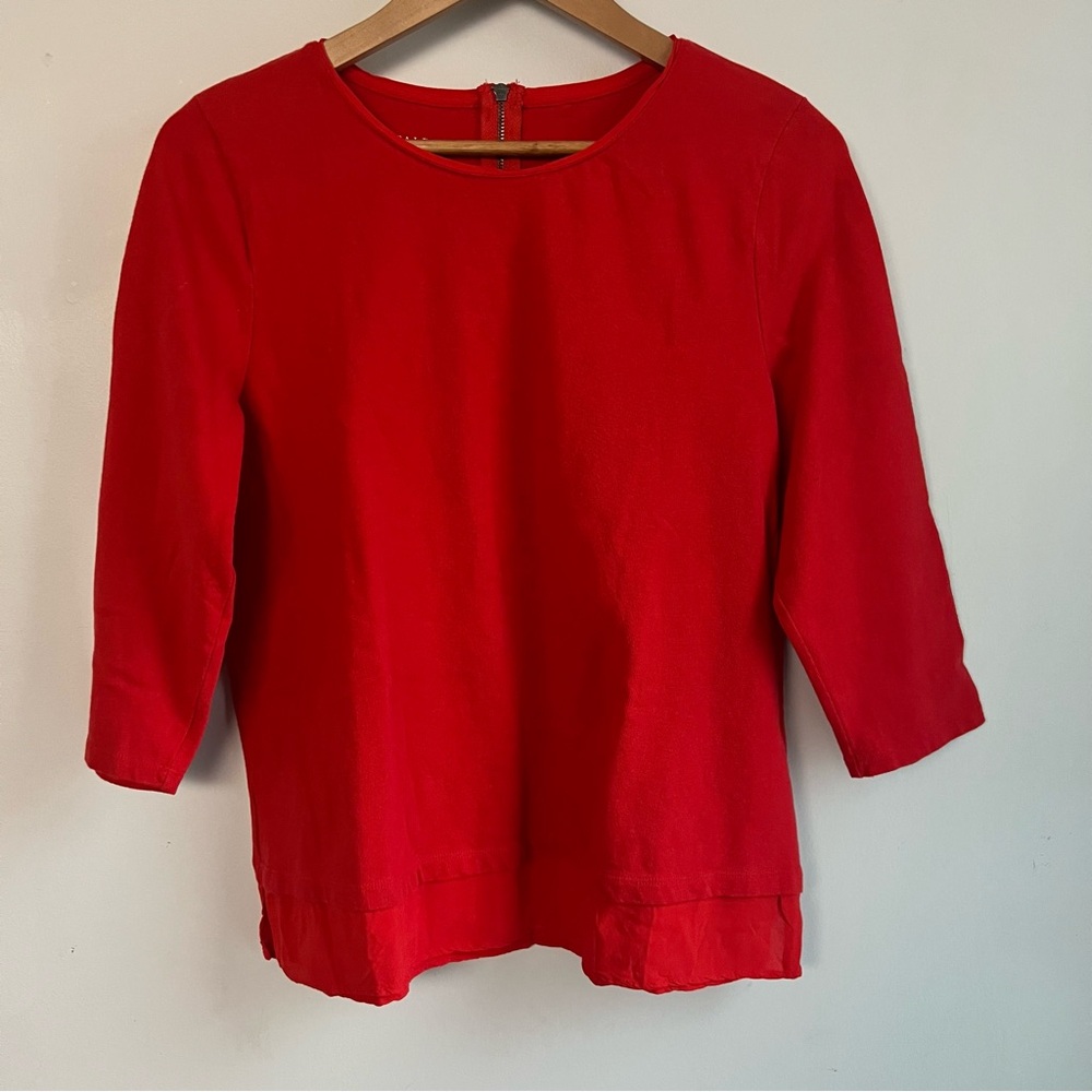 Talbots Vibrant Red Blouse